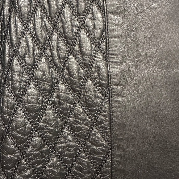 ZARA Black Leather Moto Jacket – Size XL - Picture 5 of 5